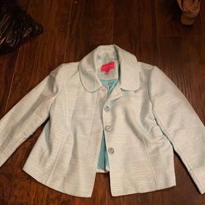 Lilly Pulitzer blue and white jacket